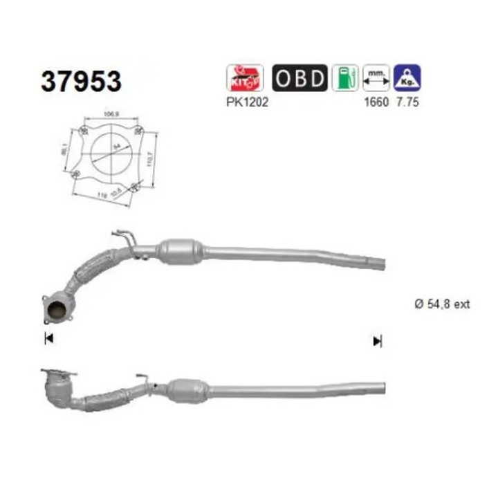 Katalizátor 37953 VW Passat B6/Passat CC B6