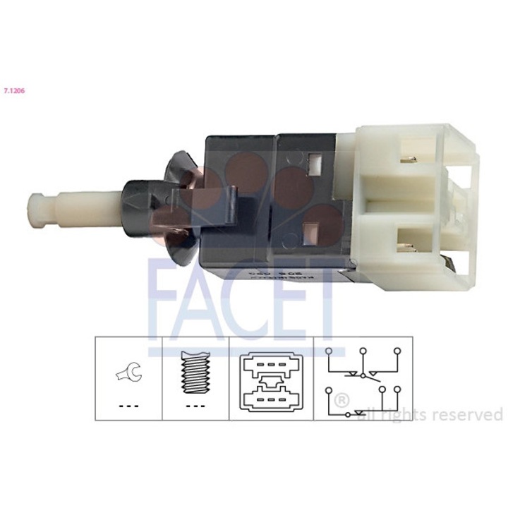 Прекъсвач за стоп светлини 7.1206 Mercedes-Benz C-Class/C-Class T-Model/Clk/E-Class/E-Class T-Model/G-Class/M-Class/S-Class