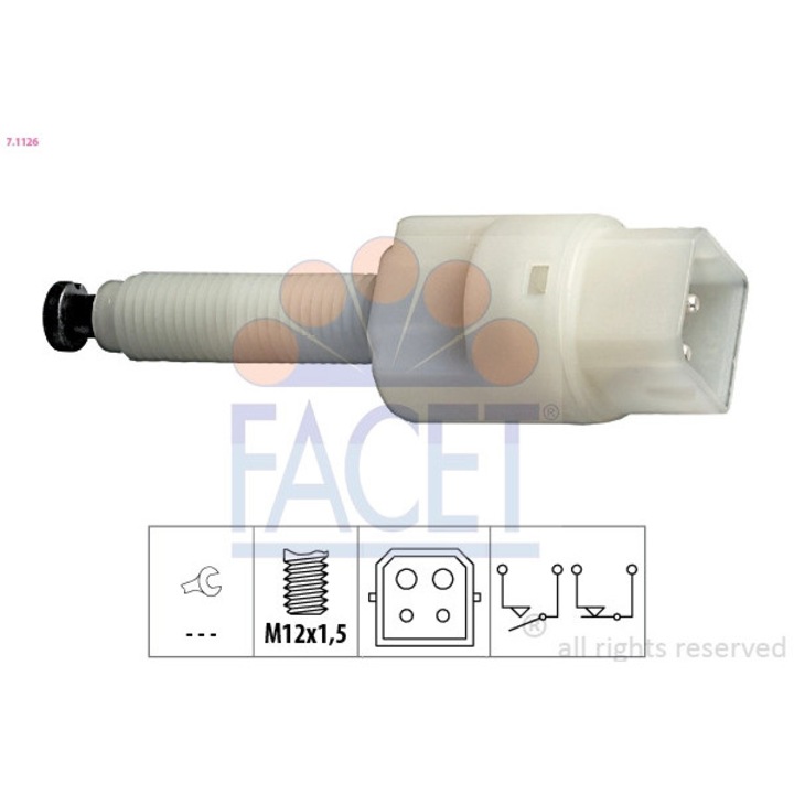 Fékpedál kapcsoló 7.1126 Audi A4 B5/A6 C4/A6 C5/A8 D2/Allroad C5 Skoda Superb 1 Vw Passat B5/Passat B5.5