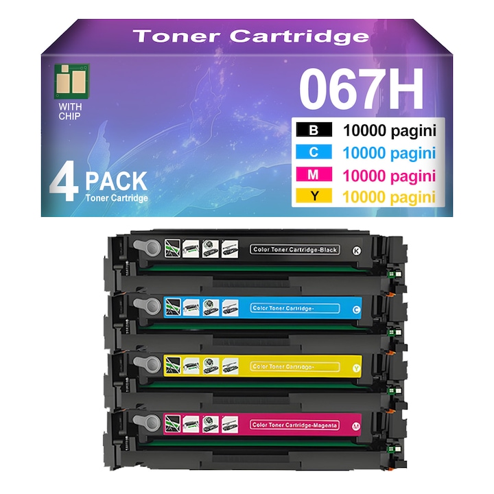 Cartuse toner compatibile Canon CRG 069H, BK/C/M/Y (7600, 5500 pagini), I-Sensys LBP673CDW, I-Sensys MF752CDW, I-Sensys MF754CDW, Set de 4