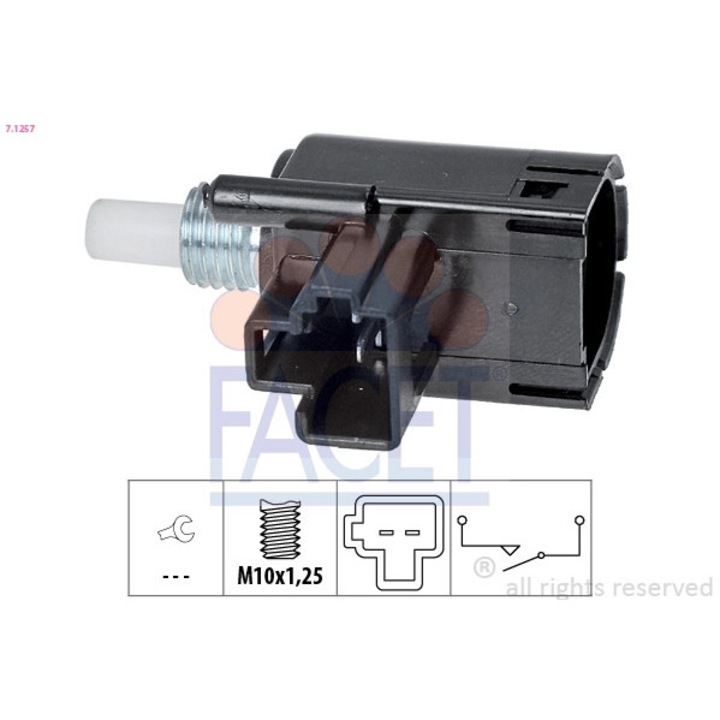 Ключ за стоп светлини 7.1257 Aston Martin Cygnet Citroën C1/C1 2/C4 Aircross Daihatsu Charade 8 Fiat Fullback Pick-Up