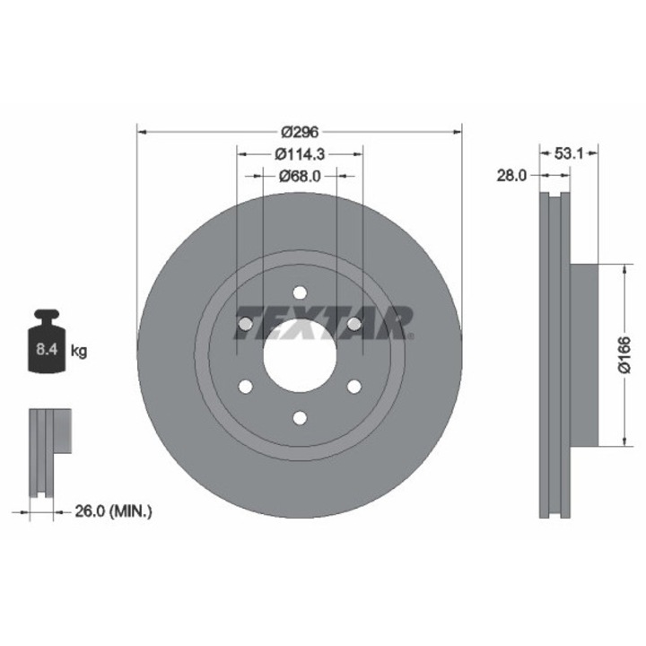 Tárcsafék 92285803 Nissan Navara Np300/Navara Np300 Pick-Up/Terra Nissan (Zhengzhou) Navara/Terra Renault Alaskan