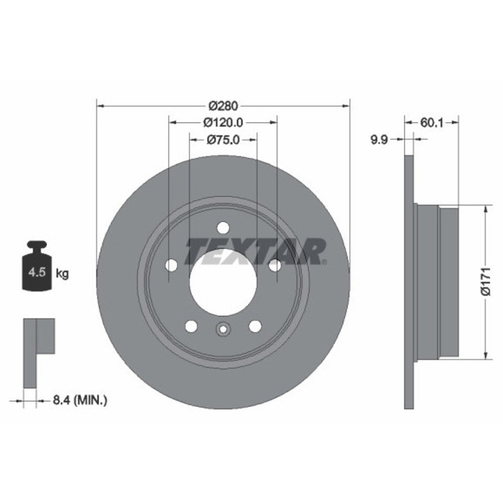 Tárcsafék 92055703 Bmw 3 De La Chapelle Atalante 57S