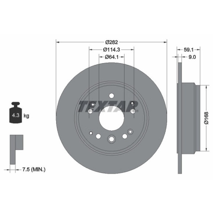 Tárcsafék 92261703 Acura Tl Honda Element/Inspire