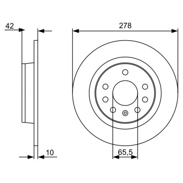 Féktárcsa 0986479515 Chevrolet Astra/Zafira Opel Astra H/Astra H Classic/Astra H Gtc/Astra H Twintop/Zafira B