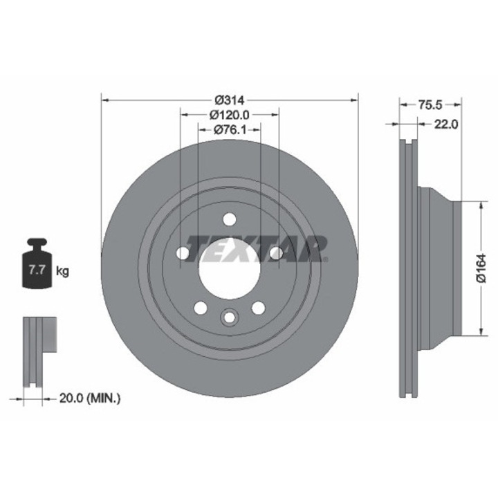 Féktárcsa Frana 0950004030 Vw California T5/Multivan T5/Touareg/Transporter T5