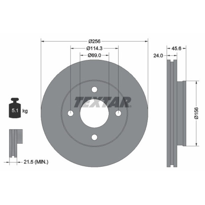 Set Discuri De Frana 92134803 Mitsubishi Colt/Colt 6/Colt Czc 6 Smart Forfour