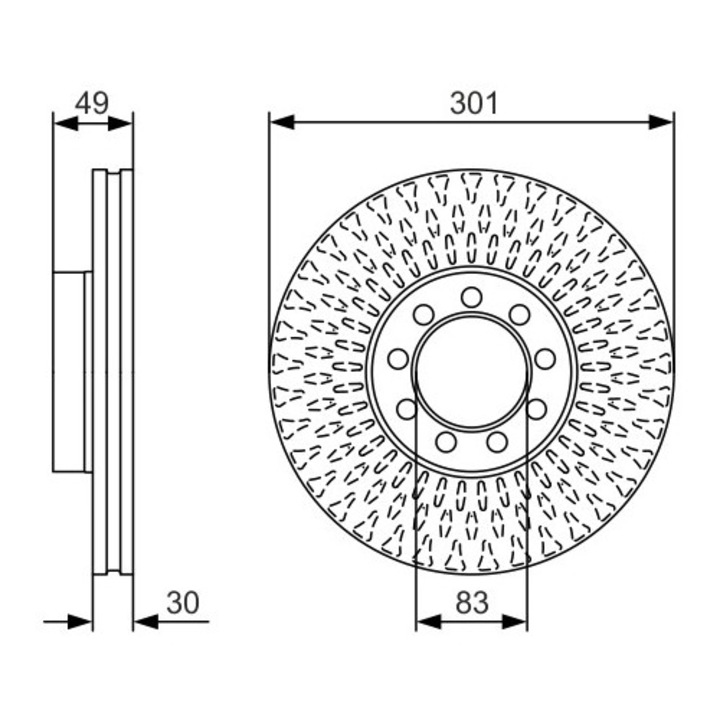 Set Discuri De Frana 0986479A23 Iveco Daily 4/Daily 5/Daily 6