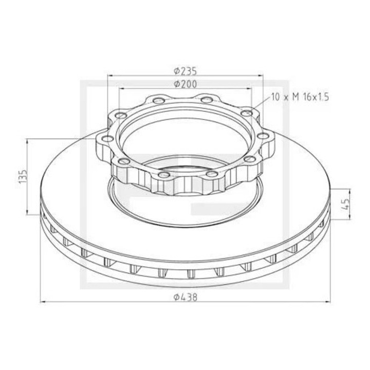 Set Discuri De Frana Fata 036.104-00A Man E2000/F2000/F90/F90 Unterflur/M 2000 L/M 2000 M