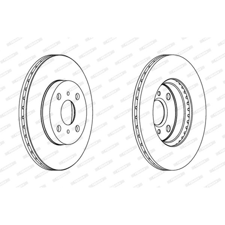 Спирачен диск Ddf1149C Faw (Tianjin) Vela/Vizi Toyota Echo/Ist/Mr2 3/Probox / Succeed/Vios / Soluna Vios/Will Cypha 1/Yaris