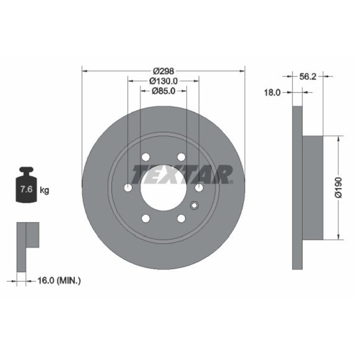 Спирачен диск 92301003 Freightliner Sprinter 1500 Cargo/Sprinter 1500 Passenger/Sprinter 2500 Cargo/Sprinter 2500 Passenger
