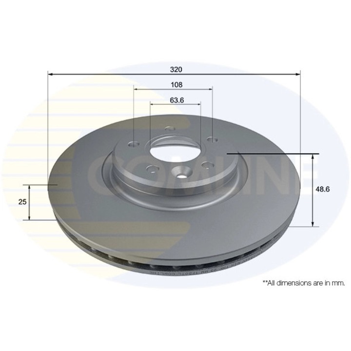Спирачен диск Adc2844V Ford Focus 2/Focus 3/Kuga 2/Tourneo Connect / Grand Tourneo Connect V408/Transit Connect Volvo V40