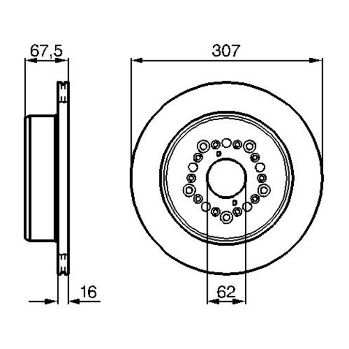 Féktárcsa 0986479023 Lexus Gs/Ls Nissan Elgrand/Murano 1/Murano 2 Toyota Aristo/Celsior/Century/Chaser/Mark 2 8/Soarer
