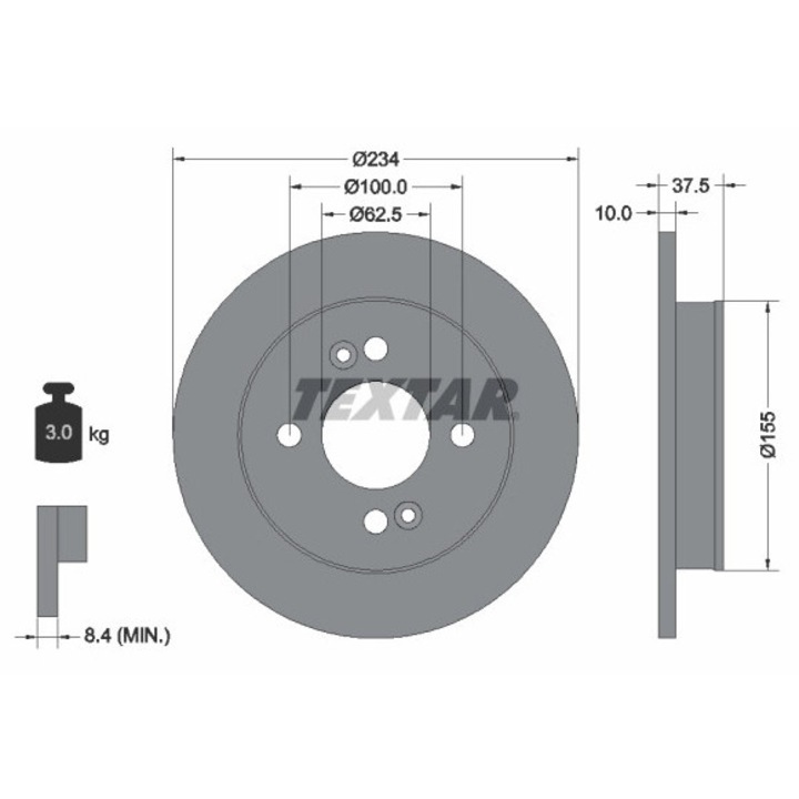 Tárcsafék Frana 92147203 Dodge I 10 Hyundai I10 1/I10 2 Inokom I10 Kia Picanto/Picanto 1/Picanto 2/Picanto 3/Picanto Runner