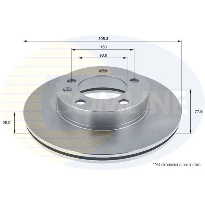 Спирачен диск Adc1125V Nissan Interstar Opel Movano A Renault Master 2/Master Pro Vauxhall Movano Mk I шаси/кабина