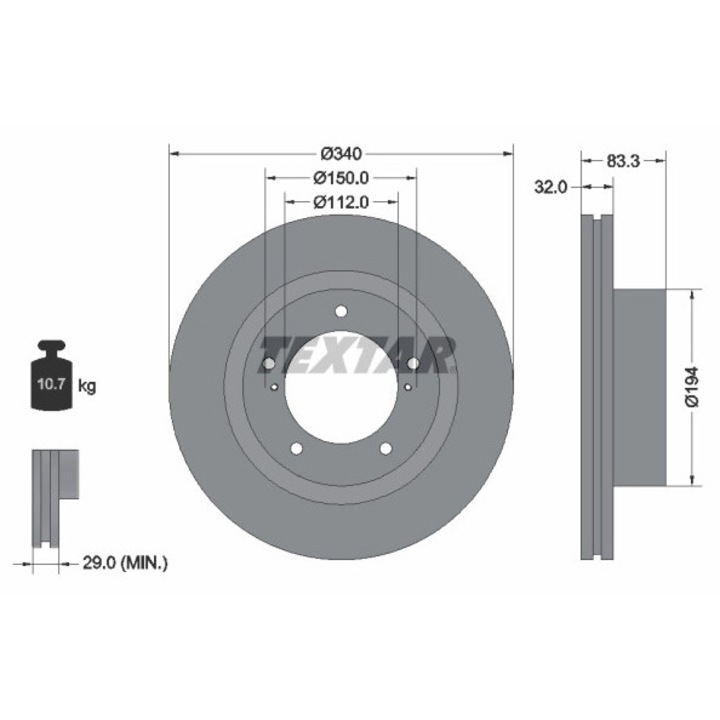 Спирачен диск 92204603 Lexus Lx Toyota Land Cruiser/Land Cruiser 200/Land Cruiser Pick-Up Toyota (Faw) Land Cruiser 200