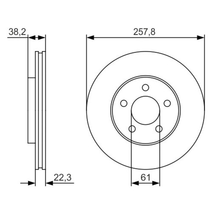Tárcsafék 0986479R56 Chrysler Neon 2 Dodge Neon/Neon 2