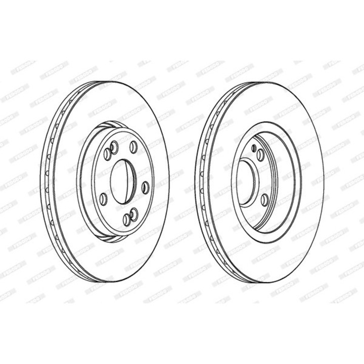 Спирачен диск Ddf1123C Renault Espace 3/Kangoo/Kangoo / Grand Kangoo 2/Laguna 1/Safrane 1/Safrane 2/Scénic 1