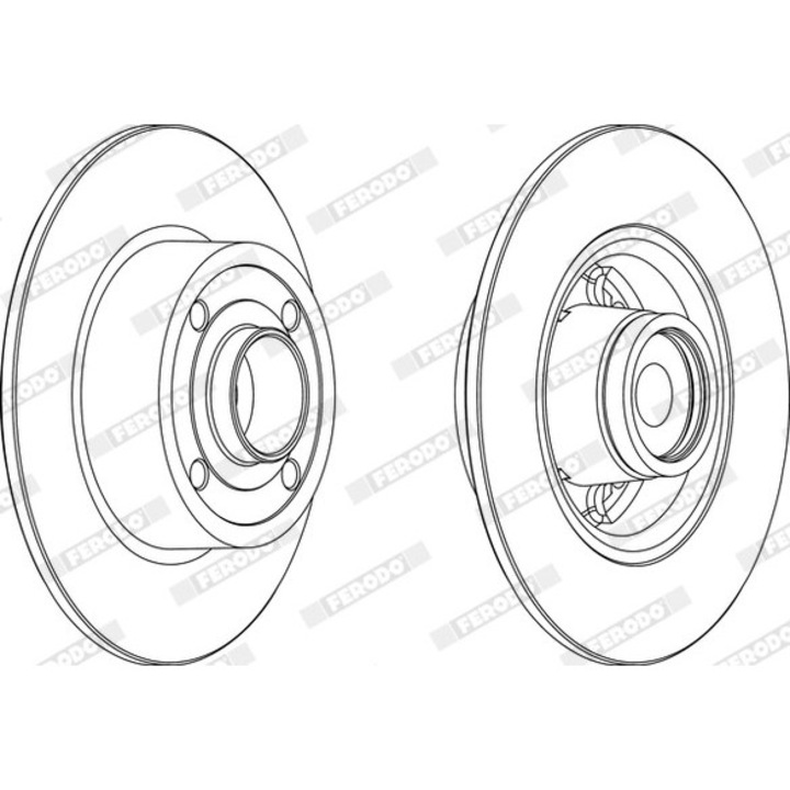 Set Discuri De Frana Ddf1571-1 Renault Clio 3/Megane 2/Modus / Modus/Twingo 2/Wind