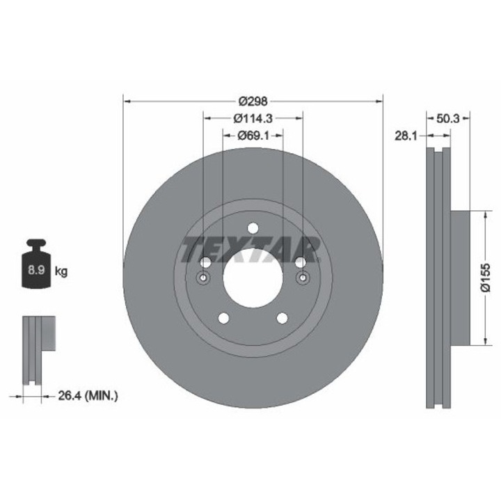 Tárcsafék 92253603 Hyundai Santa Fé 2 Inokom Santa Fe