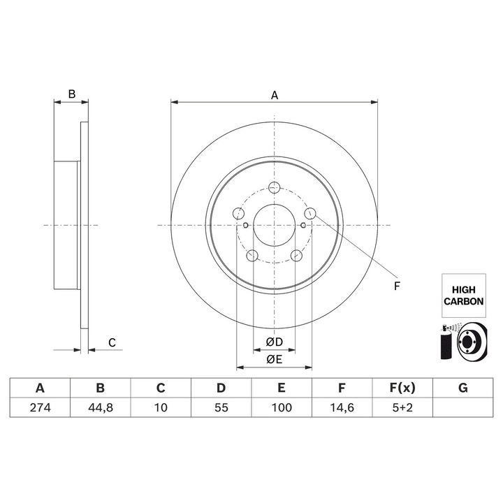 Fékbetét Frana 0986479H63 Toyota Yaris