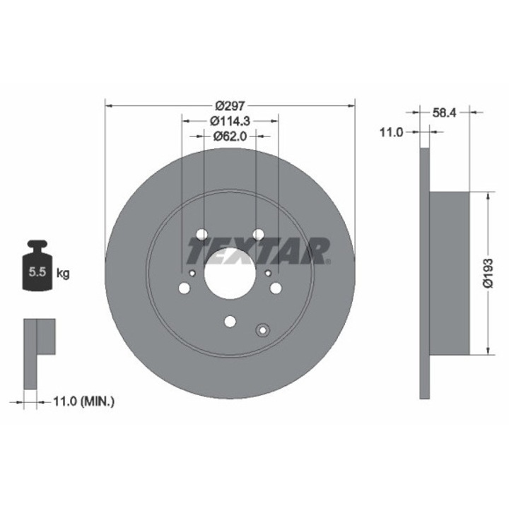Féktárcsa 92222500 Toyota Verso