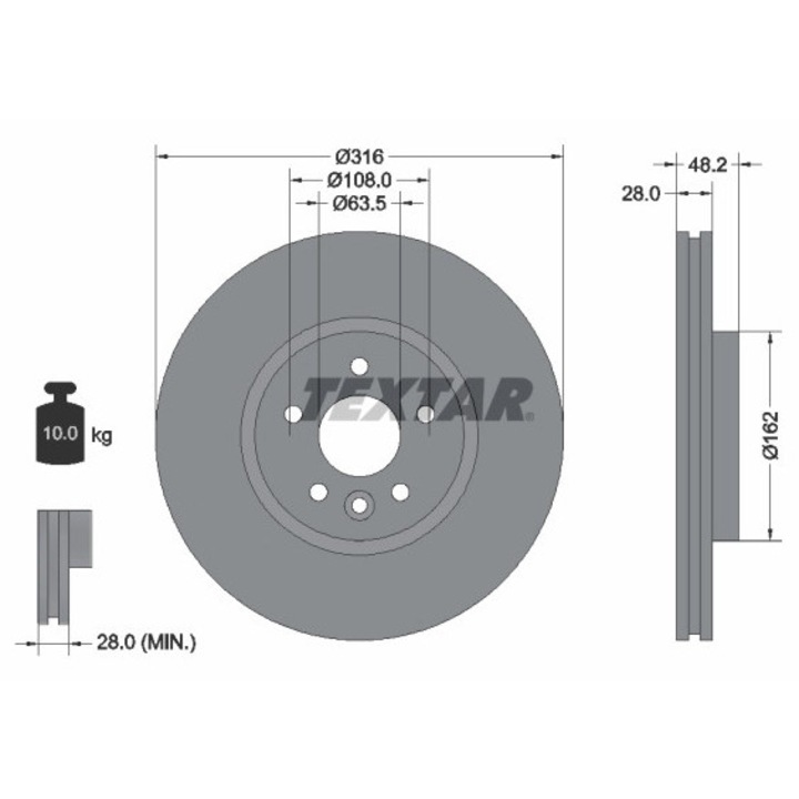Féktárcsa Frana 92300605 Jaguar Xe