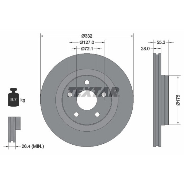 Tárcsafék Frana 92278803 Jeep Wrangler 3/Wrangler 4