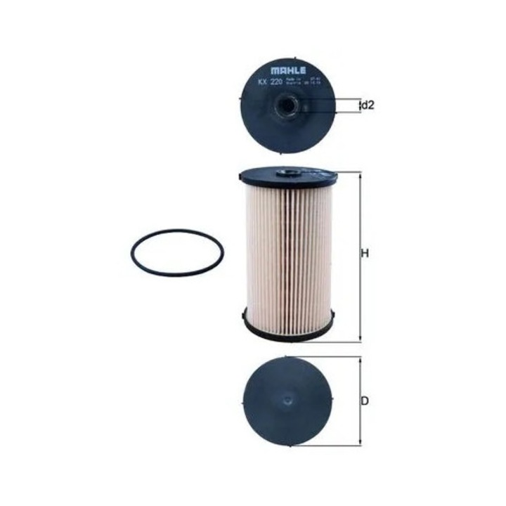 Üzemanyagszűrő Kx220D Audi A3/Tt Seat Altea/Leon/Toledo 3 Skoda Octavia 2/Superb 2/Yeti Vw Beetle/Caddy 3/Caddy 4