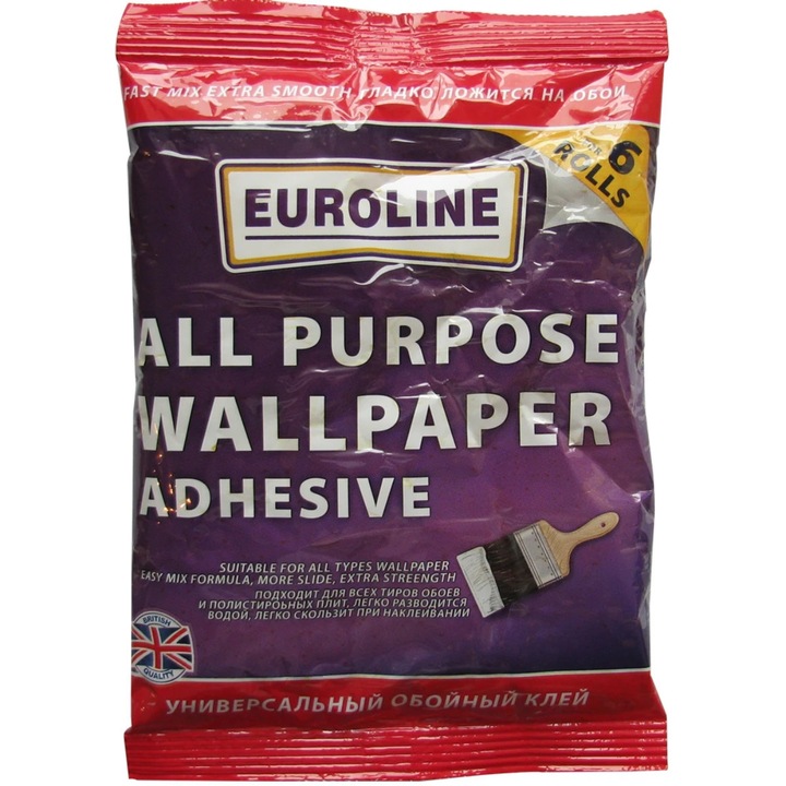 Adeziv pentru tapet, interior, Euroline, 100 g