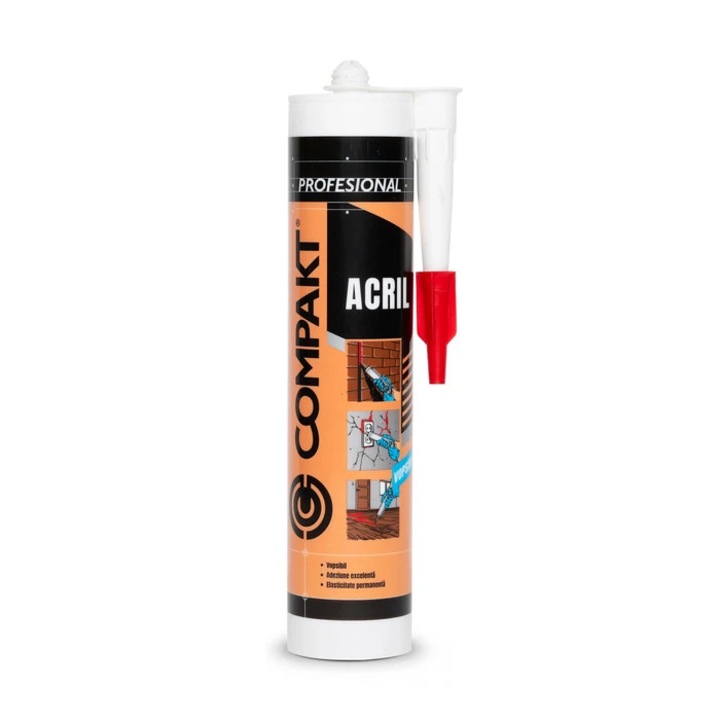 Etansant acrilic Compakt, alb, interior / exterior, 280 ml