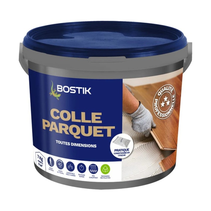 Adeziv parchet lemn masiv / laminat, Bostik, hibrid, 7 kg