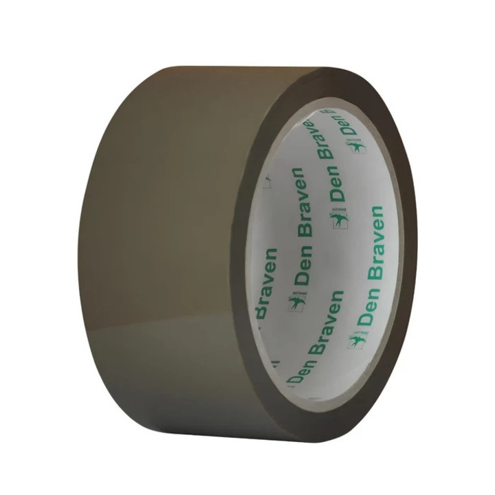 Banda adeziva pentru ambalare Den Braven, maro, 60 m x 48 mm