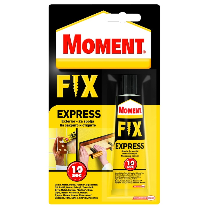 Adeziv pentru suprafete multiple, Moment Fix Express, interior / exterior, bej, 75 g