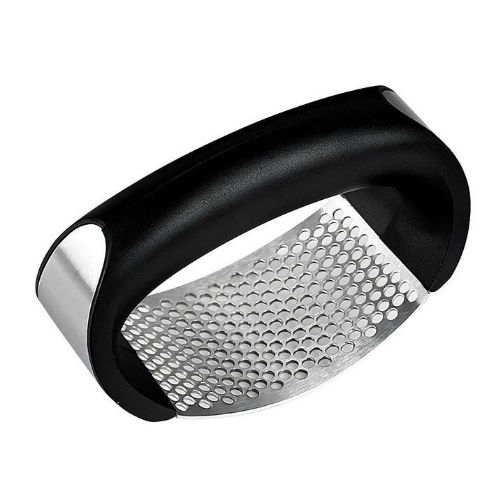 Presa pentru usturoi, ATM97, plastic + inox, negru, 10.8 cm