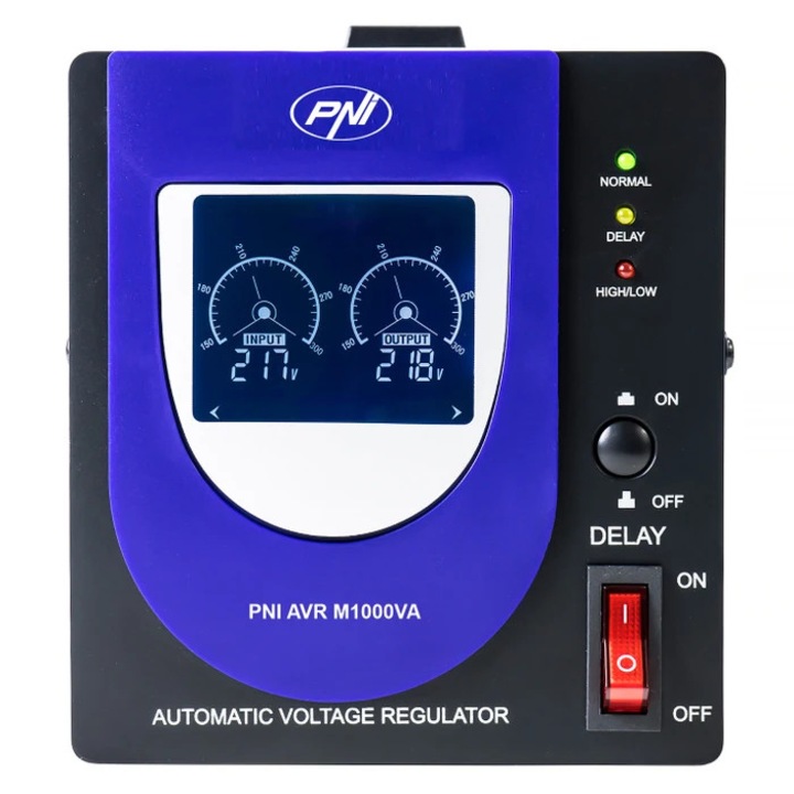Stabilizator de tensiune cu releu PNI-M1000VA, 1000VA / 600W