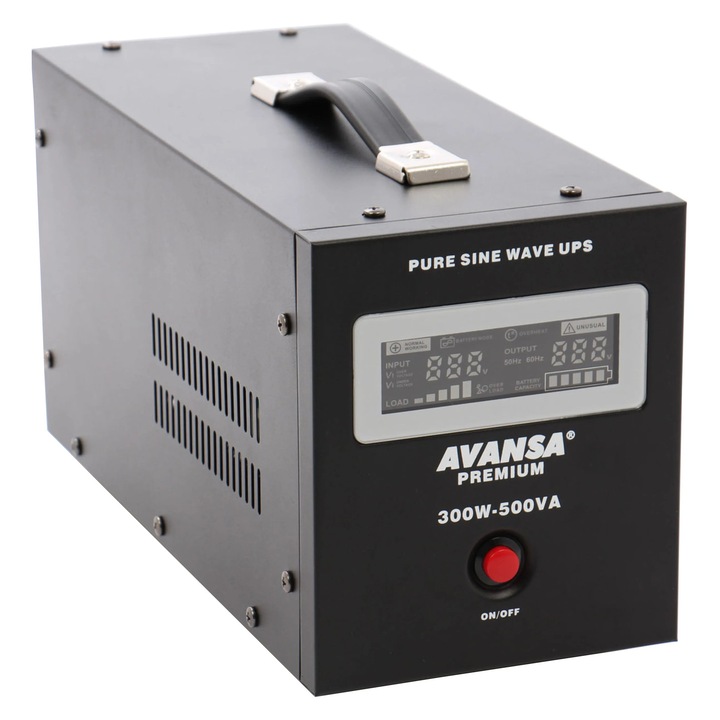 Szünetmentes tápegység kazánhoz Avansa, 300 W, 500 VA, 230 V / 12 V, tiszta szinuszos hullám