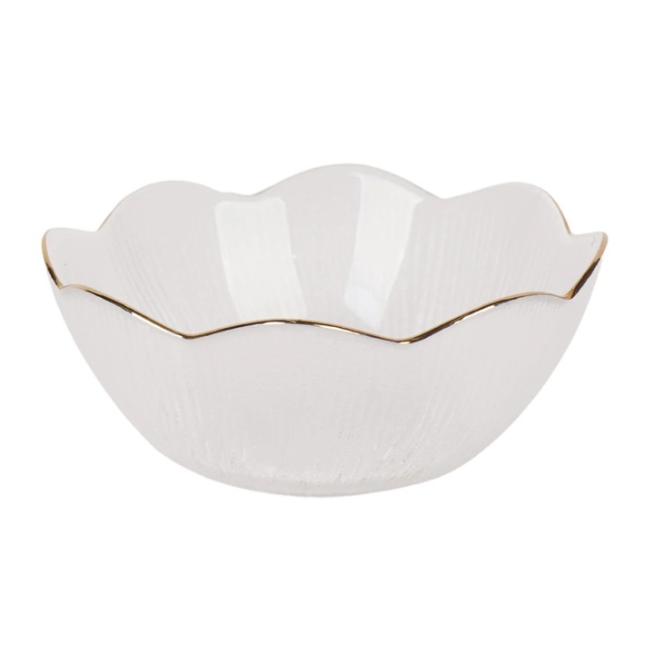 Bol pentru servirea mesei 2BLW245-CGR, sticla, transparent, 12.4 cm