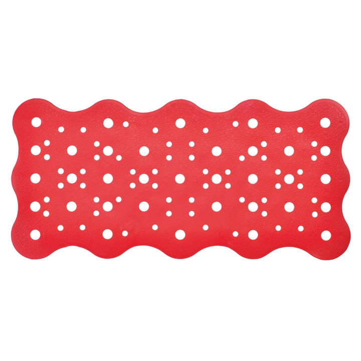 Covoras baie Saniplast Oceano 4FPA274511, antiderapant, coral, 34 x 72 cm