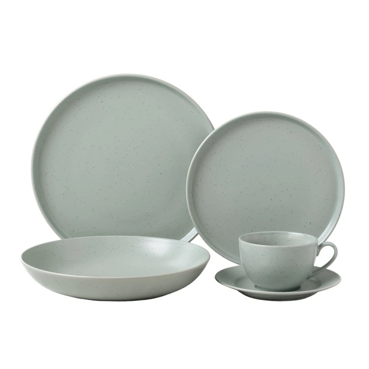 Set farfurii KCE0174, ceramica, gri, 30 piese