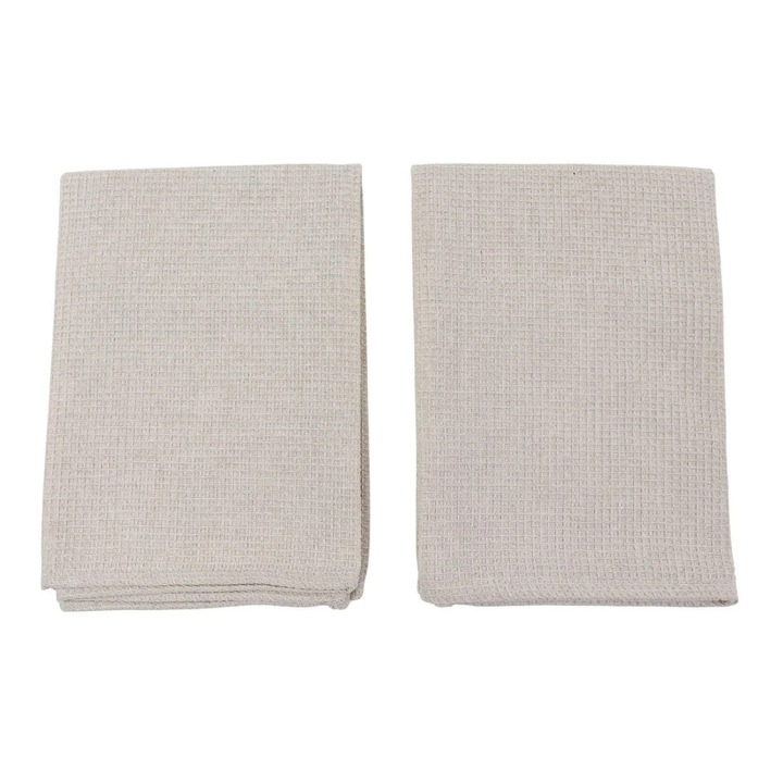 Prosop bucatarie Fagure, bumbac, bej, 50 x 70 cm, set 2 bucati