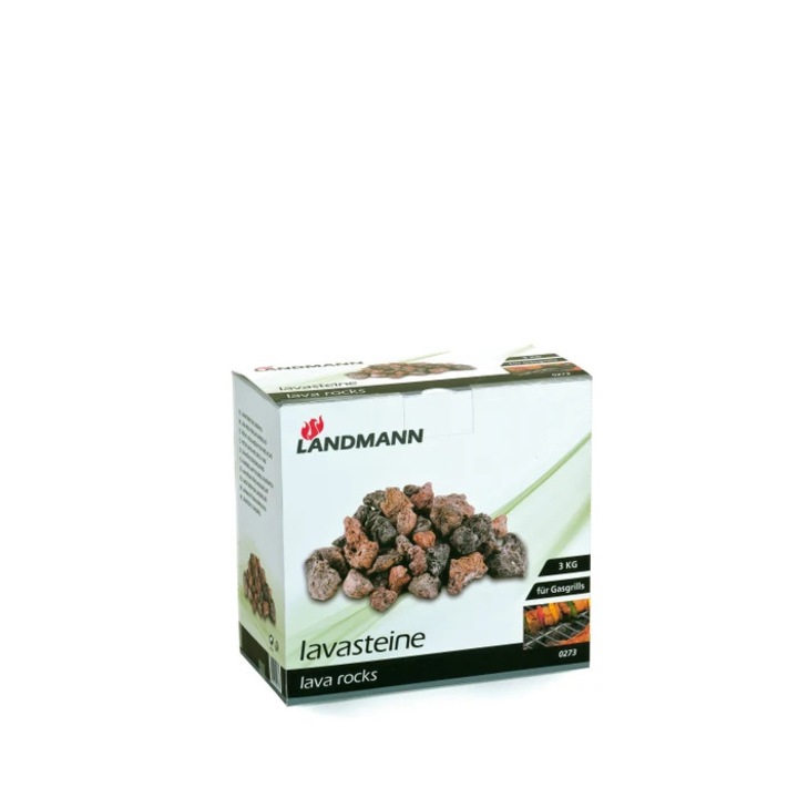 Piatra vulcanica pentru gratar Landmann, roca vulcanica, 3 kg