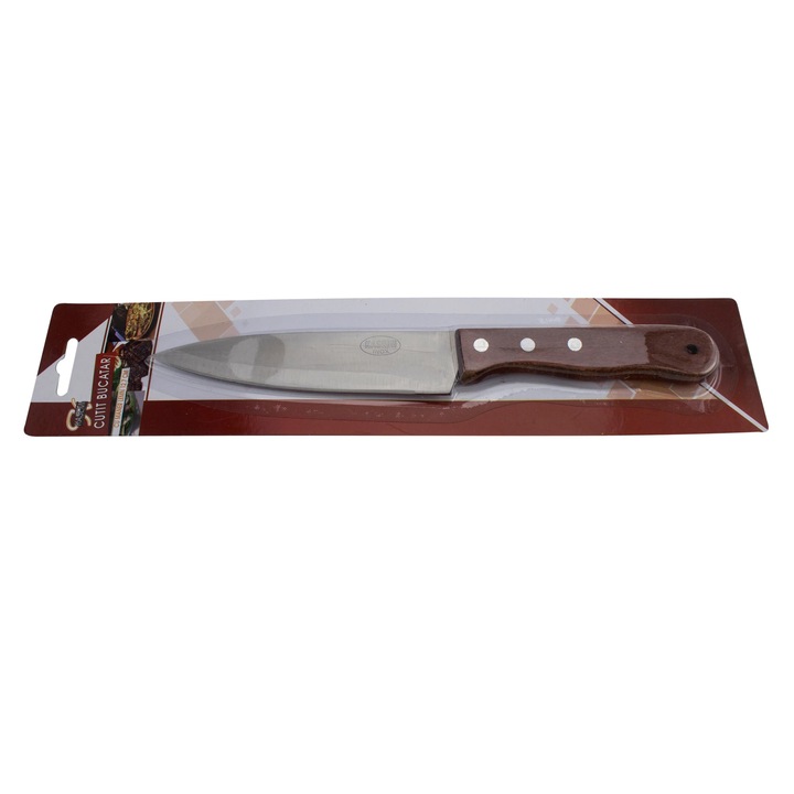Cutitul bucatarului Kasemi 1101838, lemn + inox, 23.5 x 2.8 cm
