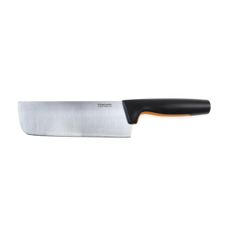Cutit Nakiri Fiskars Functional Form, inox, maner ergonomic, 14.5 cm