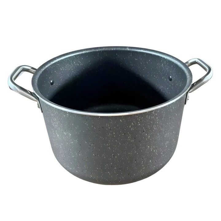 Oala Studio Casa Pepita Granit, cu 2 manere, aluminiu mineralite, 26 x 30 cm, 8 L, baza 6 straturi