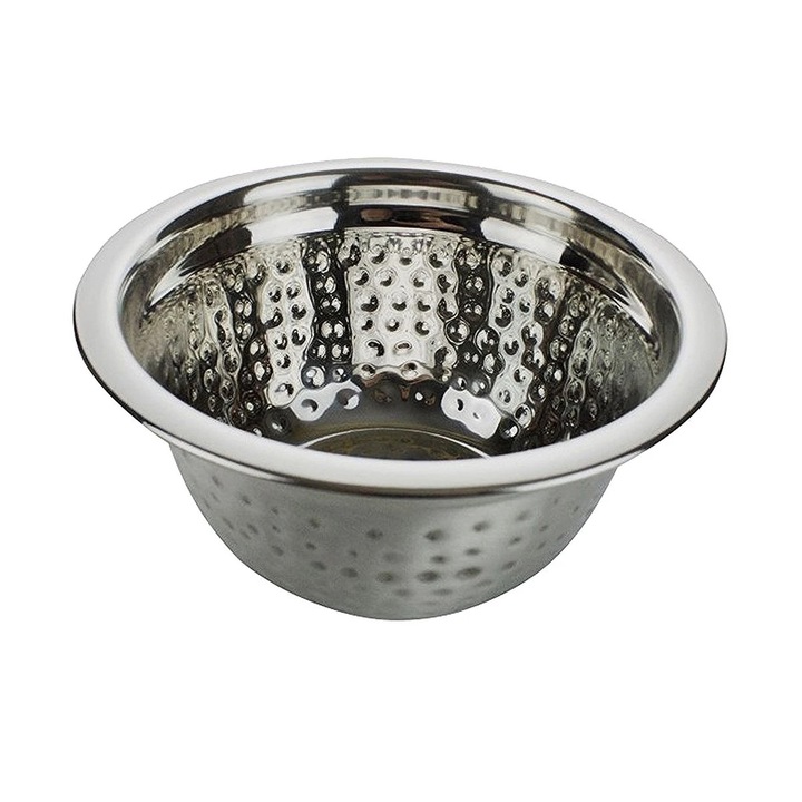 Salátástál, Kasemi 1102934, rozsdamentes acél, mintával, 20 x 20 x 9.5 cm