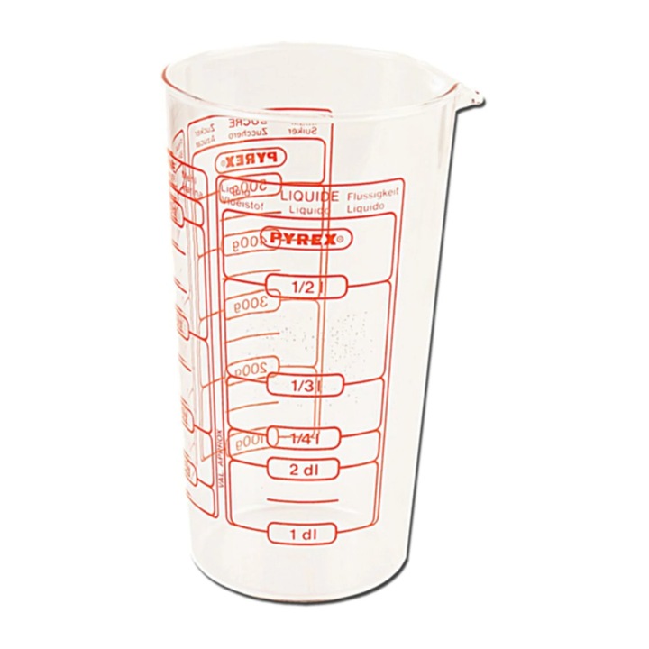 Cana gradata 888B, sticla termorezistenta, 0.5 l