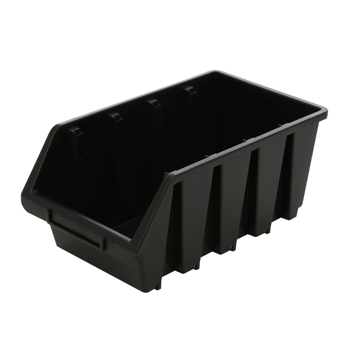 Tárolódoboz, Patrol Ergobox 3, fekete, 240 x 170 x 126 mm