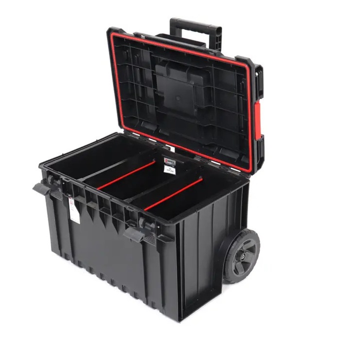 Szerszámosláda, Qbrick System One Cart, 600x460x765mm, kerekekkel, fém tengely