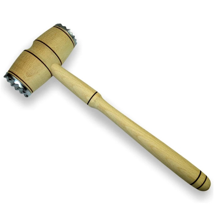 Ciocan pentru snitel, lemn + metal, 6151, mare, 32 x 11 cm